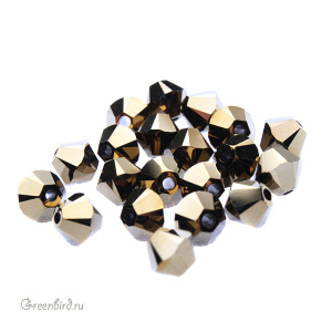 Swarovski 5328 Биконусы 4 мм, дорадо 2X (#001DOR2), уп. 20 шт.