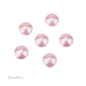 Жемчуг "Майорка" круглый плоский 14 мм, сиреневый, 1 шт (#SV1701-9026)