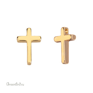 Подвеска "Крестик", золото, 1 шт. (#SV1701-Pendant-57G)