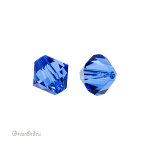 Swarovski 5328 Биконус 8 мм, сапфир (#206), 1 шт.