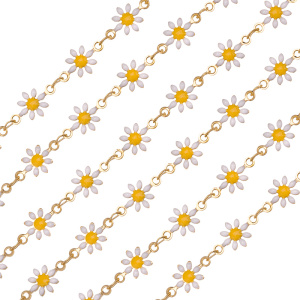 Цепочка фигурная "Ромашка", золото, 10 см (#CN-CH008)