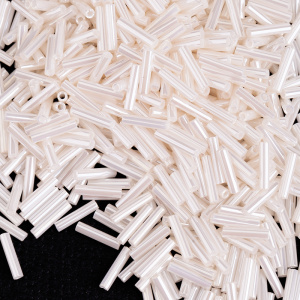 Бисер MIYUKI Slender Bugle 6 мм – Ivory Ceylon (#592), 10 г