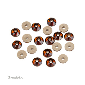 Swarovski 3188 Пайетки 3 мм, дымчатый топаз (#1001), уп. 20 шт.