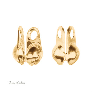 Наконечник-каллот 4,5 мм, золото, уп.5 шт. (#CLTT12G-BB)