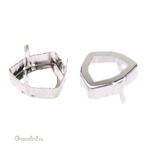 4706 Оправа для Trilliant Fancy Stone 17 мм, родий