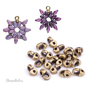 CYMBAL Концевик "Remata" для SuperDuo, ант. латунь, 1 шт. (#SD-012051-AB)