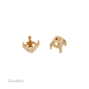 1088 Оправа для ювелирного кристалла Chaton SS18/19, золото