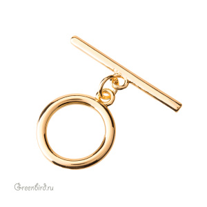 Замок-тоггл, золото, 1 шт. (#SV1701-T03)