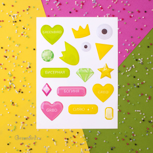 Объёмный стикерпак "Greenbird"