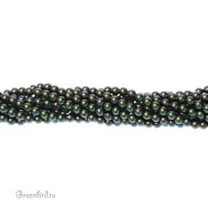 Swarovski 5810 Жемчуг 3 мм, зеленый скарабей (#946), уп. 50 шт.