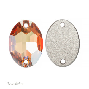 Swarovski пришивные 3210 Овал 16х11 мм, солнечный металлик (#001METSH), 1 шт.