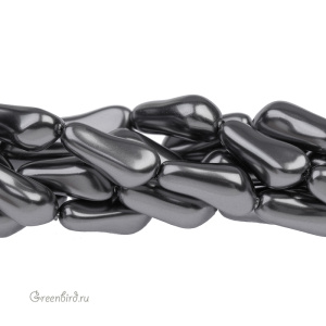 Swarovski 5844 Жемчуг барочный длинный 14 мм, темно-серый (#617), 1 шт.