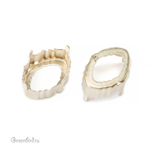4926 Оправа для Oval Tribe 19x14 мм, латунь 