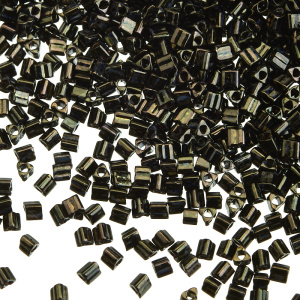 Бисер TOHO Triangle 11/0 hybrid металлик античный, черный (#Y503), 10 г