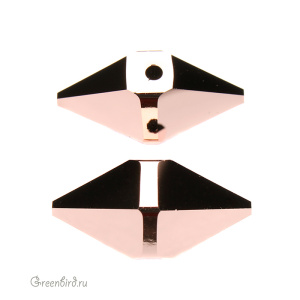 Swarovski 5747 Бусина Шип двойной 16х8 мм, розовое золото 2X (#001ROGL2), 1 шт.