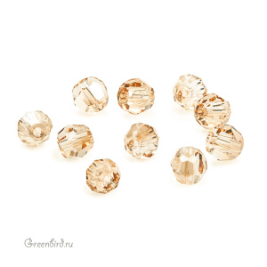 Swarovski 5000 Бусины круглые 4 мм, золотистая дымка (#001GSHA), уп. 10 шт.