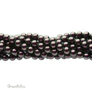 Swarovski 5810 Жемчуг 4 мм, иризирующий пурпурный (#943), уп. 50 шт.