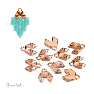 CYMBAL Концевик "Voudia" для GemDuo, розовое золото, 1 шт. (#GD-012824-RG)