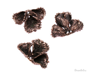 "Вальс цветов", центральный элемент, ант. бронза, 1 шт. (#0832)