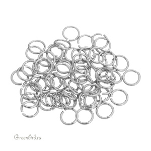 Соединительные кольца 6 мм, родий (#SVA-Rings-006R)