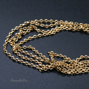 Цепочка, матовое золото, 10 см (9A146), Корея