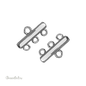 Коннектор на 3 нити, родий, 1 шт. (#SVA-BASE-1301R)