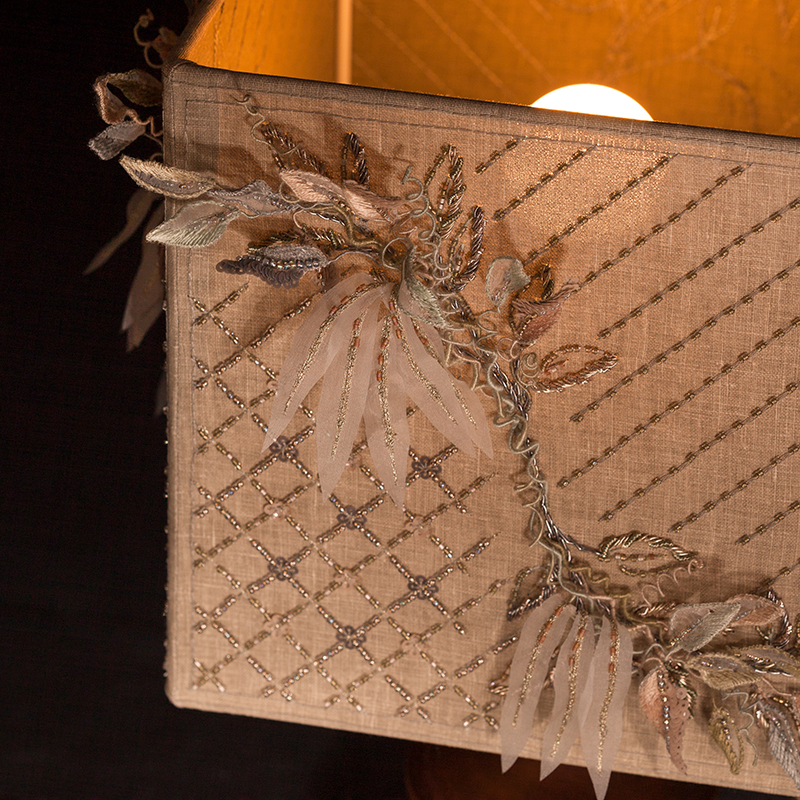 Курс по изготовлению настольного торшера с кутюрной вышивкой 