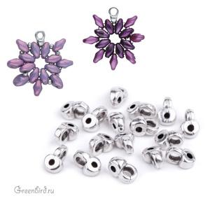 CYMBAL Концевик "Remata" для SuperDuo, ант. серебро, 1 шт. (#SD-012051-SP)