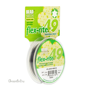 Тросик Flex-Rite 49 – 0,35 мм, черный #FL49X(014BK)30