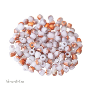 Fire Polish True 2 мм, Chalk White Matte Sunset (#03000/27237)