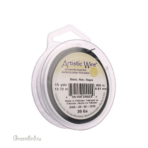 Проволока Artistic Wire 20 Ga Black (AWS-20-02-15YD)
