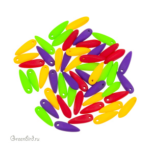 Микс бусин Dagger 3x11mm, Neon, 50 шт. (#DGR311-NEON3)