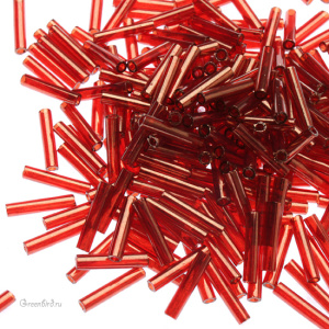 Бисер TOHO Bugle стеклярус 9 мм – Золотое сияние (#329), 10 г