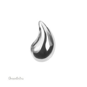 Подвеска "Средняя капля", родий, 1 шт. (#SV1701-Pendant-87R)