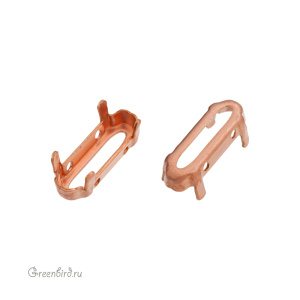 4161 Оправа для ювелирного кристалла Long Classical Oval 15х5 мм, томпак