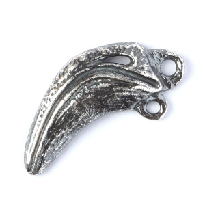 "Птаха", центральный элемент, ант. серебро, 1 шт. (#С3930)