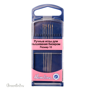 Иглы для вышивания бисером Hemline, №10