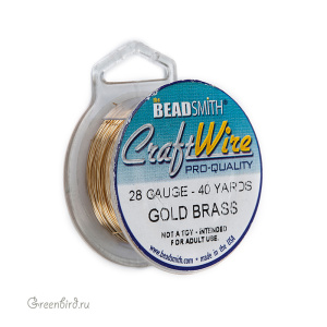 Проволока Craft Wire 28 Ga Gold Brass (CW28R-BGB-40)