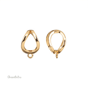 Бейл-замочек "Капля", золото, 1 шт. (#SV1701-B28-G)