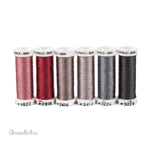 Набор шелковых нитей AVAS Soie Ovale 6 Nuances — Vintage