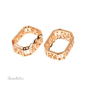 Оправа для кристаллов Octagon 14х10 мм, золото, 1 шт. (#006GOLD)