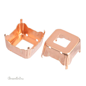 4499 Оправа для Prismatic Square Fancy Stone 20 мм, томпак