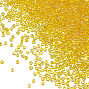 Бисер чешский PRECIOSA Czech круглый 11/0, YELLOW TR AB (#81010), 10 г