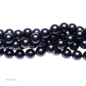 Swarovski 5810 Жемчуг 8 мм, ночной синий (#818), уп. 20 шт.
