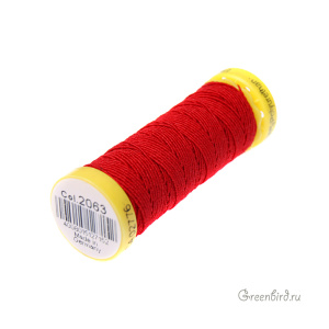 Нить эластичная Gutermann, красный (#2063) 