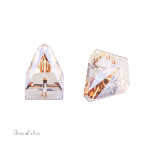 Swarovski пришивные 3296 Шип квадратный 10х10 мм, золотистая дымка (#001GSHA), 1 шт.