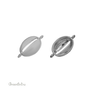 Коннектор "Каури", родий, 1 шт. (#SV1701-C10-R)