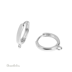 Швензы круглые, родий, пара (#SV1701-0111)