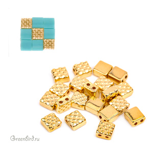 CYMBAL Металлическая бусина TILA "Parasporos", 24K Gold Plate, 1 шт. (#TL-012330-GP)