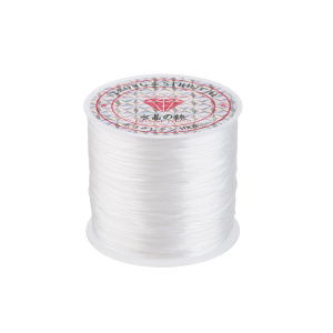 Резинка для браслетов, белый, 0,8 мм, 50 м (#CN-BE-006)